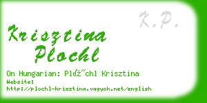 krisztina plochl business card